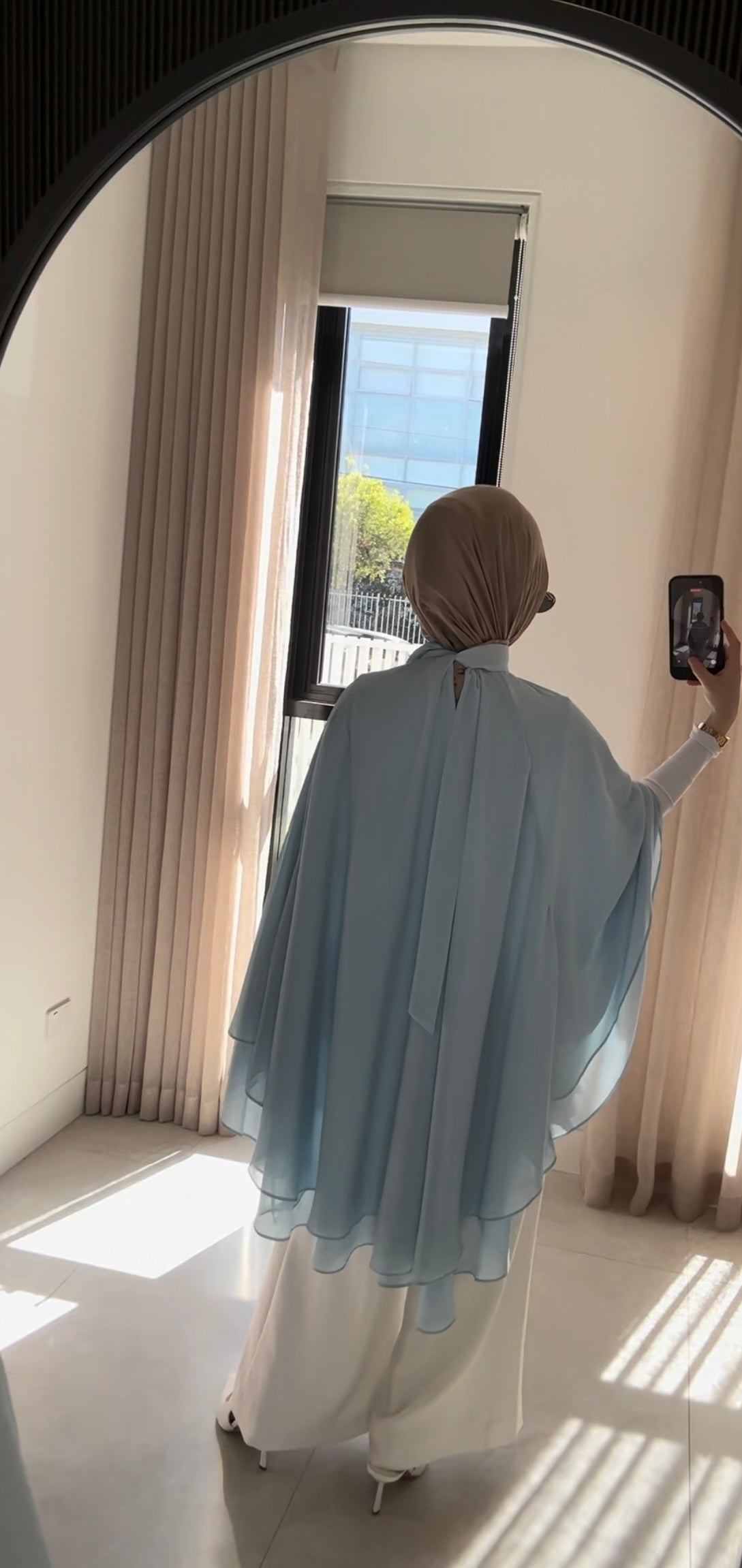 Elora Layered Blouse | Powder Blue